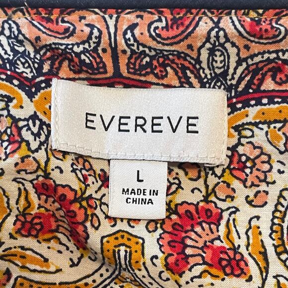 Evereve Eva Mixed Floral Boho Top Womens Large Paisley Cottagecore Blouse - Picture 9 of 12